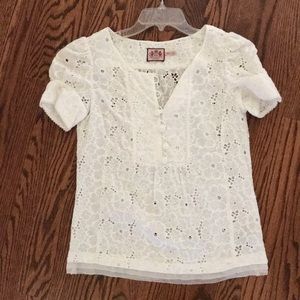 White lace Juicy Couture blouse